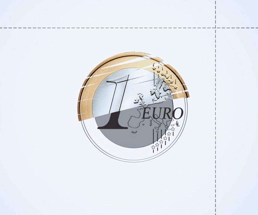 Ilustração de moeda de euro