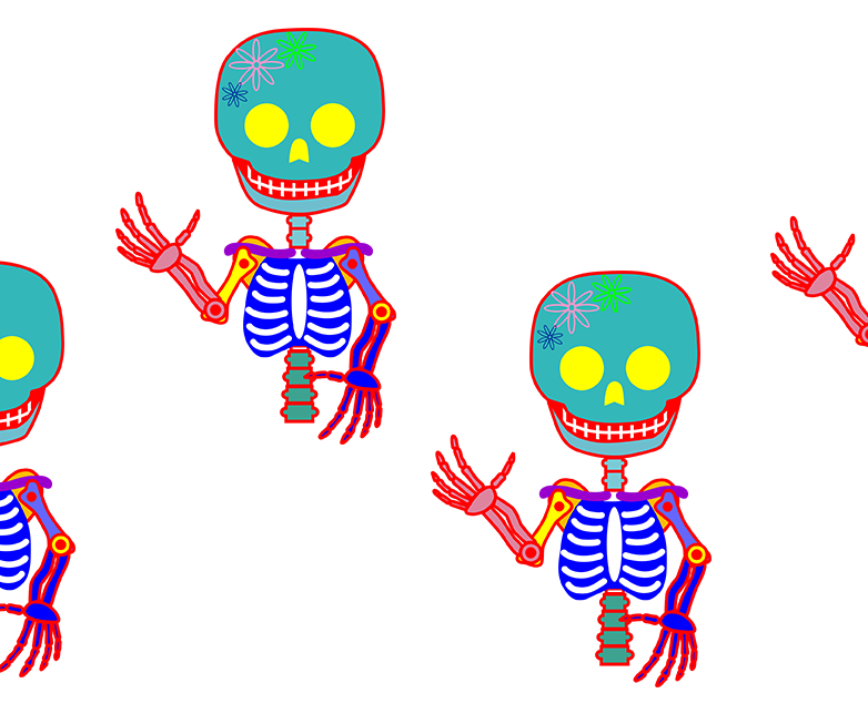Esqueletos coloridos