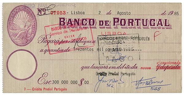 Cheque preenchido